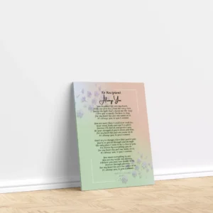 Canvas Poetry Print - Romantic Poetry Gift