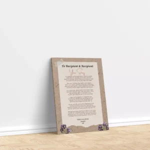 Romantic Poetry -Canvas Printed Gift